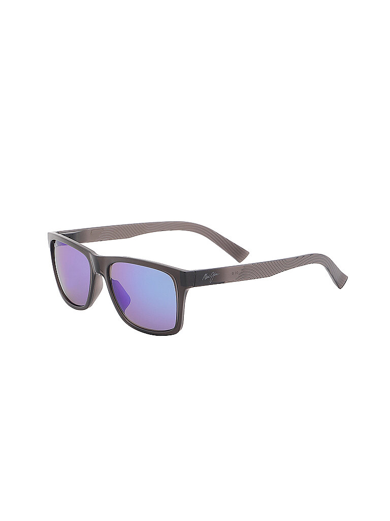 Maui Jim Lunettes De Soleil Polarisées Kowelo Shiny Translucent Dark Grey Blue Hawaii/CAT3 Homme,Femme
